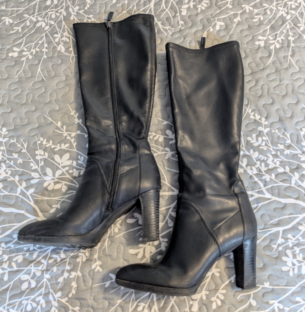 Franco Sarto Black Heeled Boots
